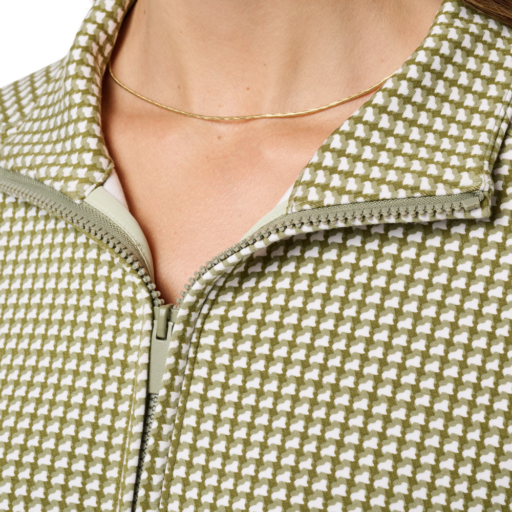 Travis Mathew Ladies Printed Skyloft Soft Echo Half Zip