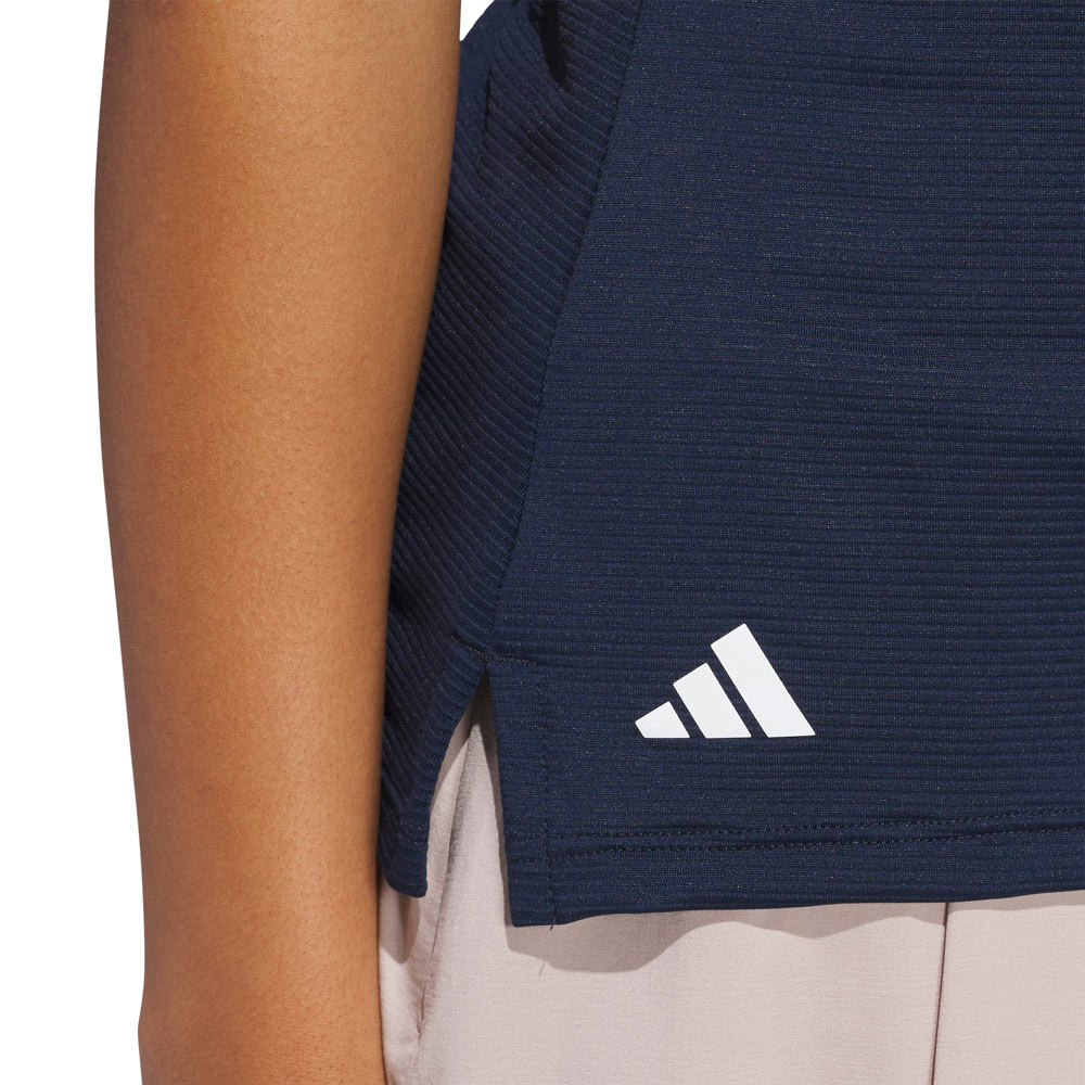adidas Ladies Solid Ottoman Sleeveless Polo