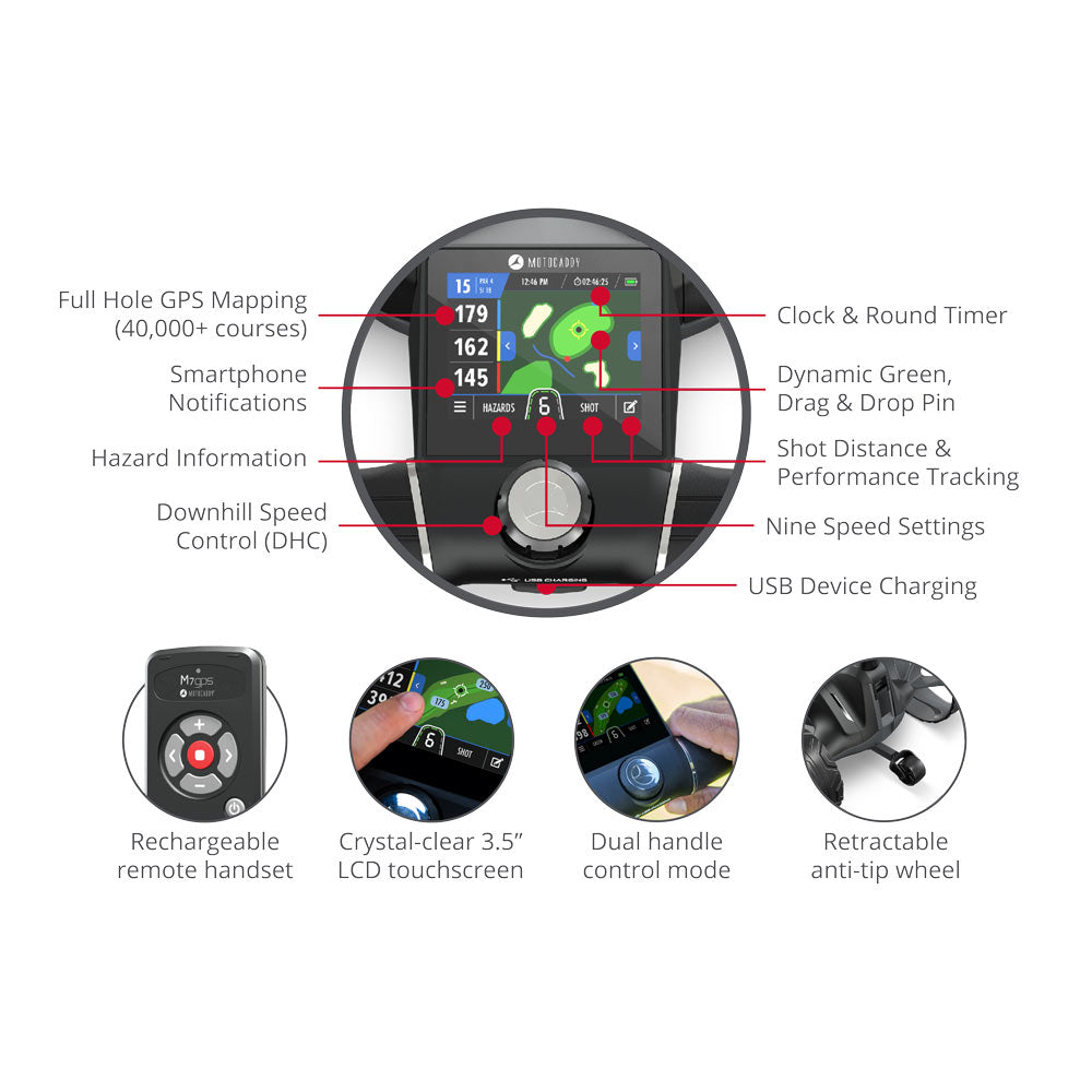 Motocaddy M7 GPS Remote '25 Electric Trundler w/ M7 Ultra Lithium Battery
