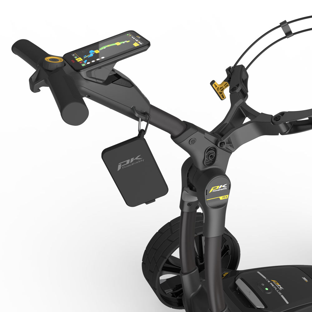 Powakaddy RX12 Remote GPS Black '25 with XL Plus Lithium Battery
