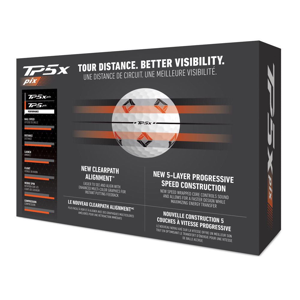 TaylorMade TM24 TP5x Pix 3.0 Golf Balls - Dozen