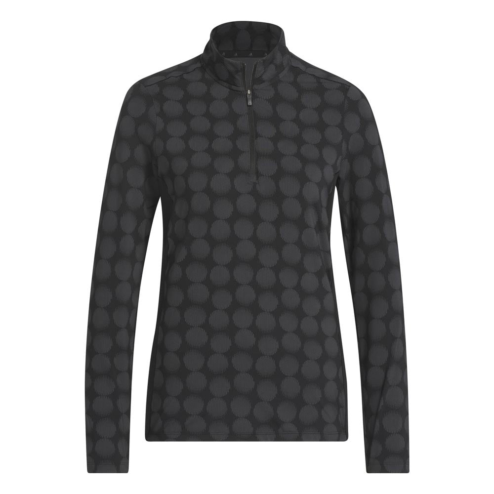 adidas Ladies Ultimate365 Printed 1/4 Zip Golf Mock Polo