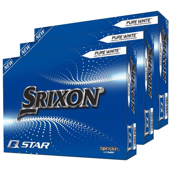 Srixon Q-Star Pure White Golf Balls V6 - 3 Dozen