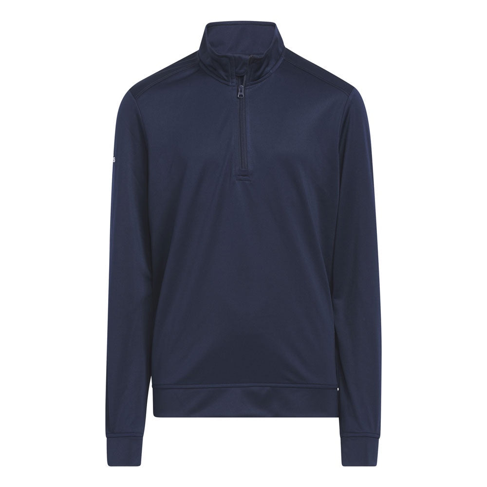 adidas Junior Heather Primegreen AEROREADY Quarter Zip Pullover