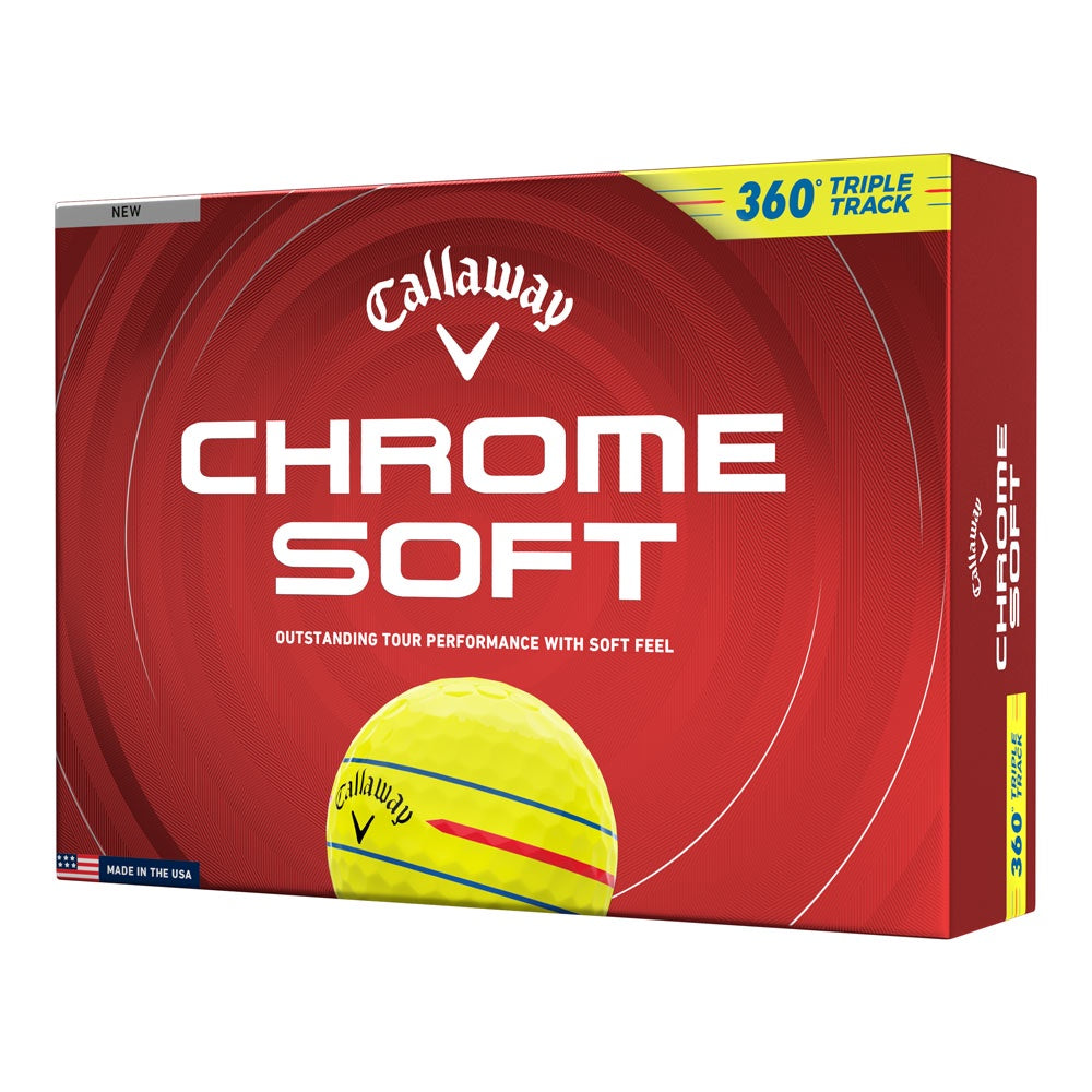 Callaway Chrome Soft 360 '26 Triple Track Yellow Golf Balls - Dozen