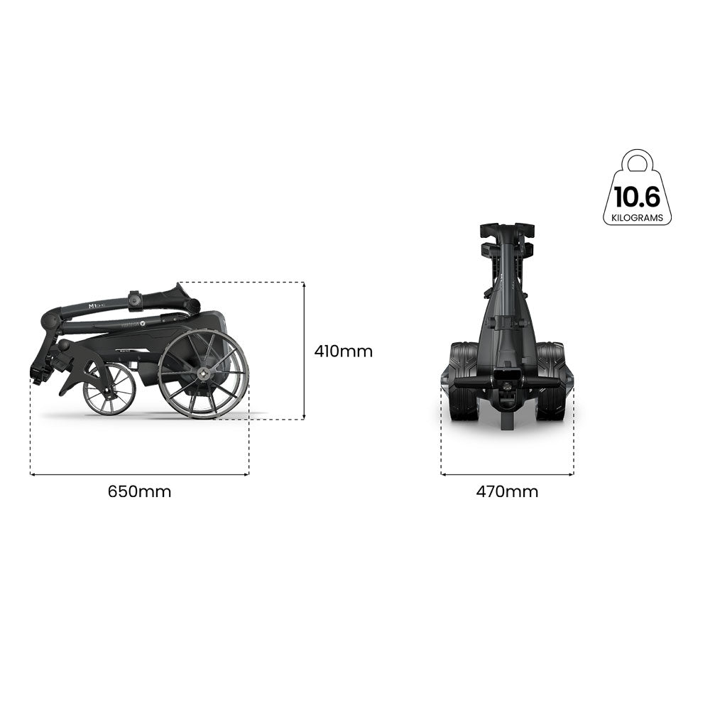 Motocaddy M1 DHC '26 Electric Trundler - w 28V Lithium Ultra Battery