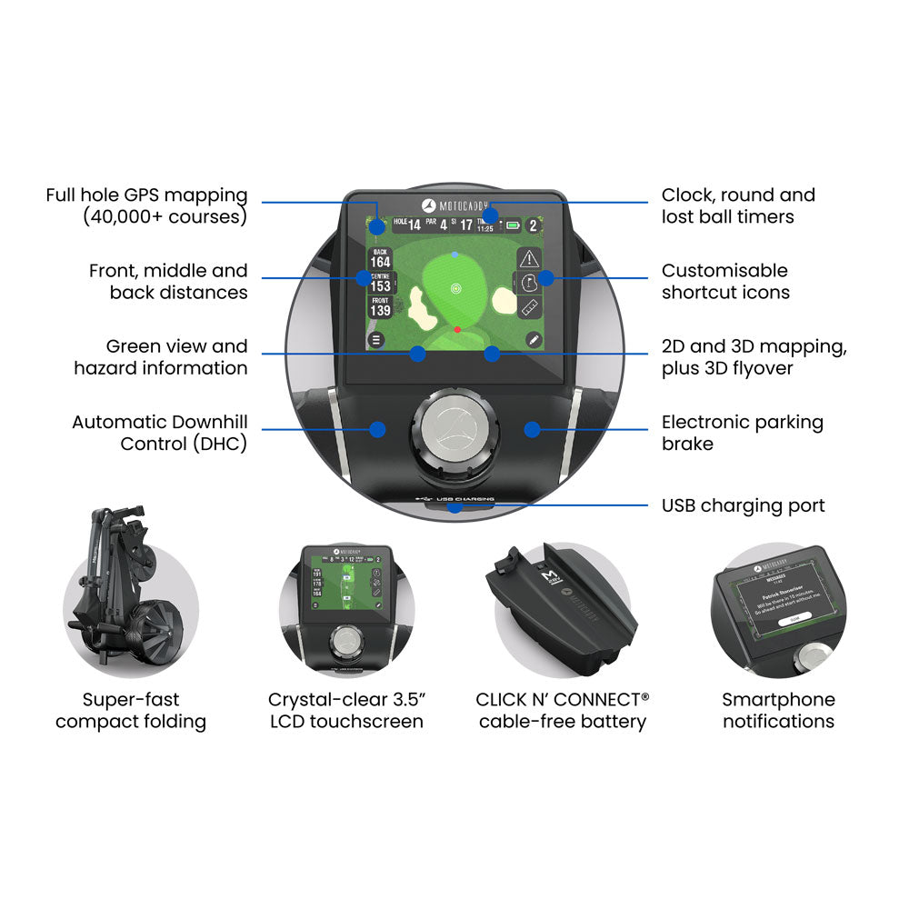 Motocaddy M5 GPS DHC '26 Electric Trundler - w 28V Lithium Ultra Battery