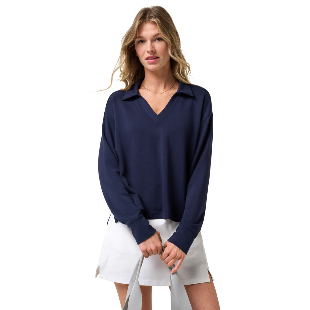 Travis Mathew Ladies Skyloft Soft Vneck Pullover