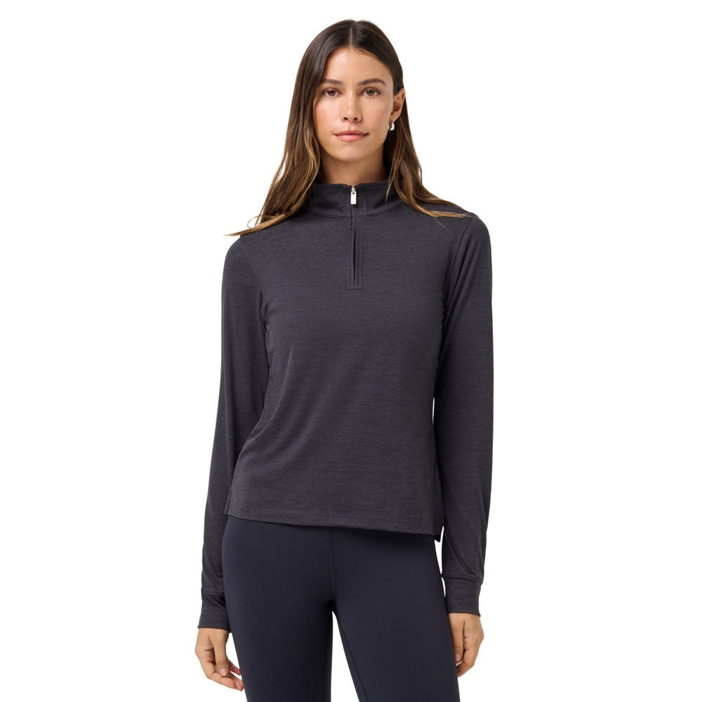 Travis Mathew Ladies Skyloft Light Zip Long Sleeve Polo
