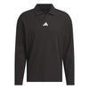 adidas Mens Beyond Long Sleeve Loose Fit Polo Shirt