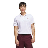 adidas Mens Performance Textured Print Polo Shirt