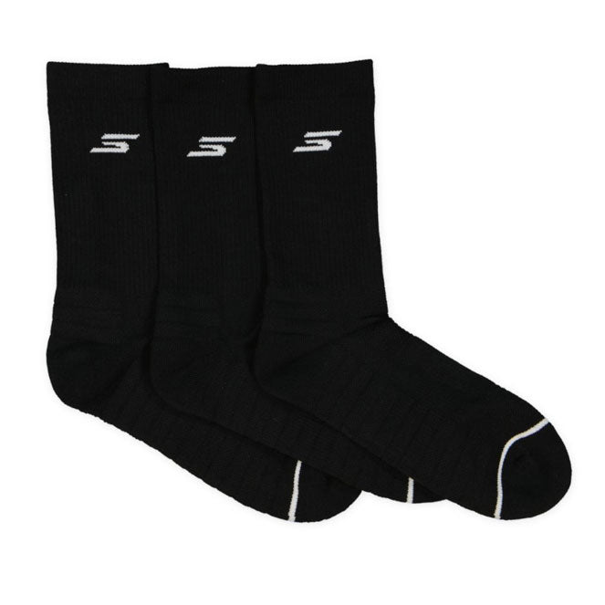 Skechers Mens 1/2 Terry Crew Socks - 3 Pack