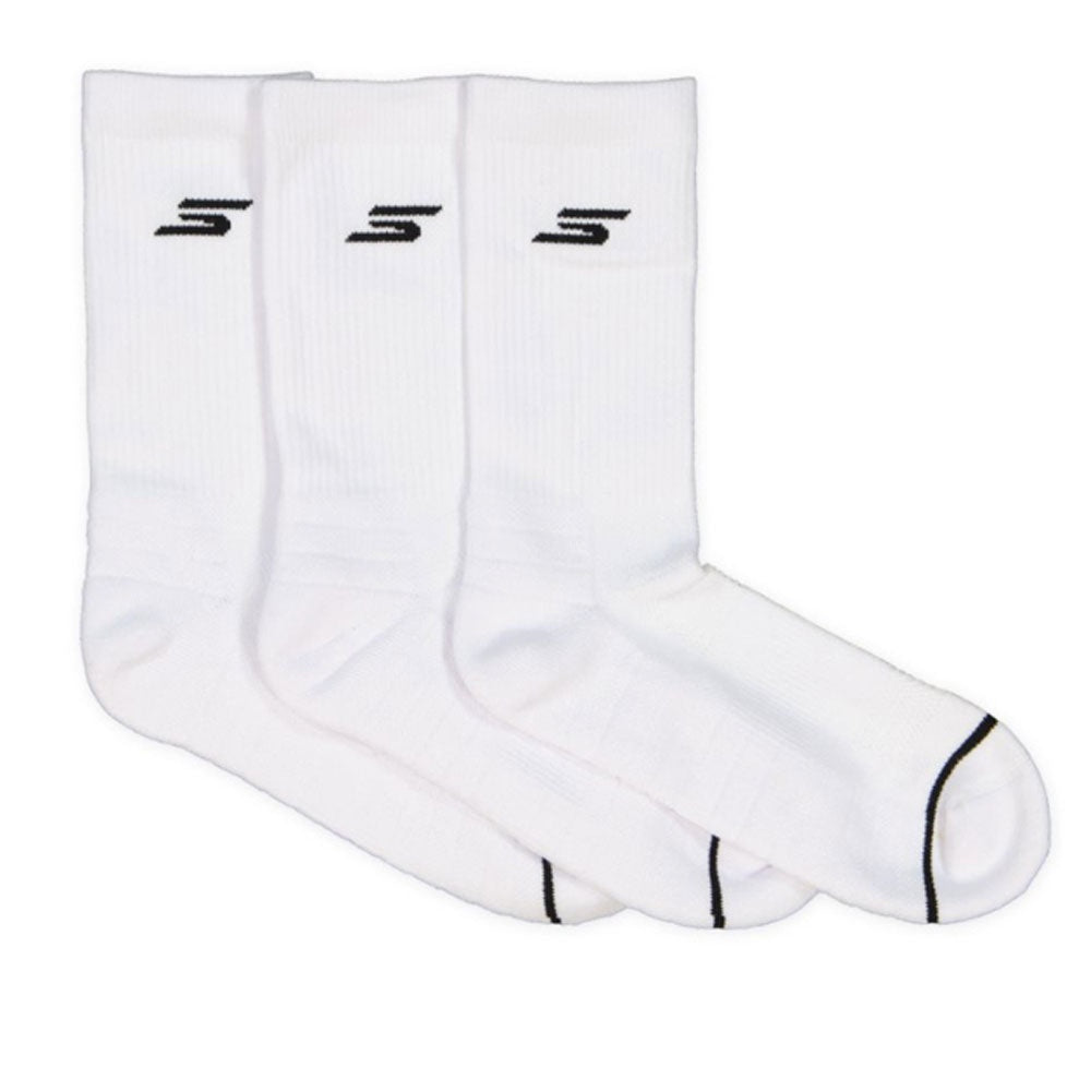 Skechers Mens 1/2 Terry Crew Socks - 3 Pack