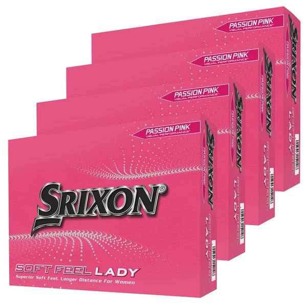 Srixon Soft Feel Lady Passion Pink Golf Balls V8 - 4 Dozen