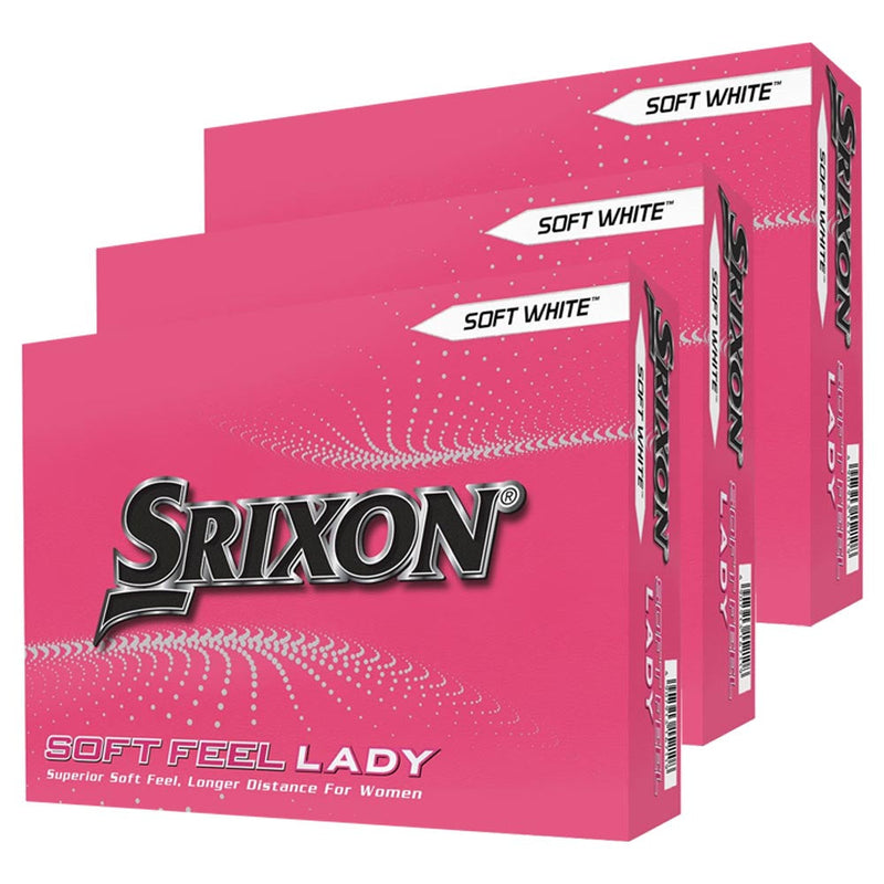 Srixon Soft Feel Lady White Golf Balls V8 - 3 Dozen