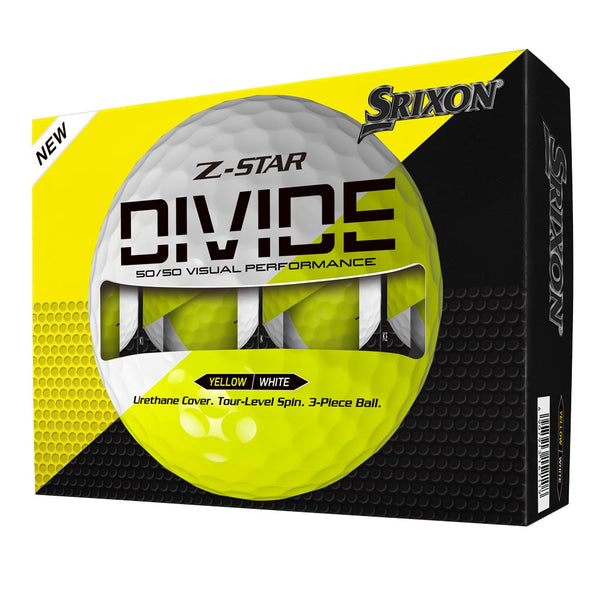 スピードボール Z-STAR XV DIVIDE Golf Balls – White / Tour Yellow – Dunlop