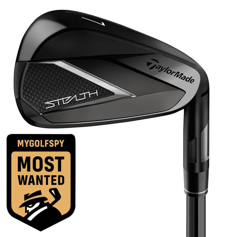 TaylorMade Mens Stealth Black RH 4-PW Irons Steel Stiff