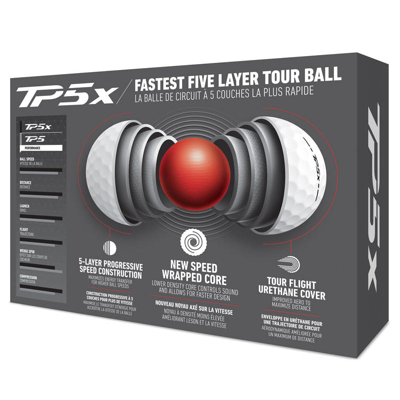 TaylorMade TM24 TP5x Golf Balls - Dozen