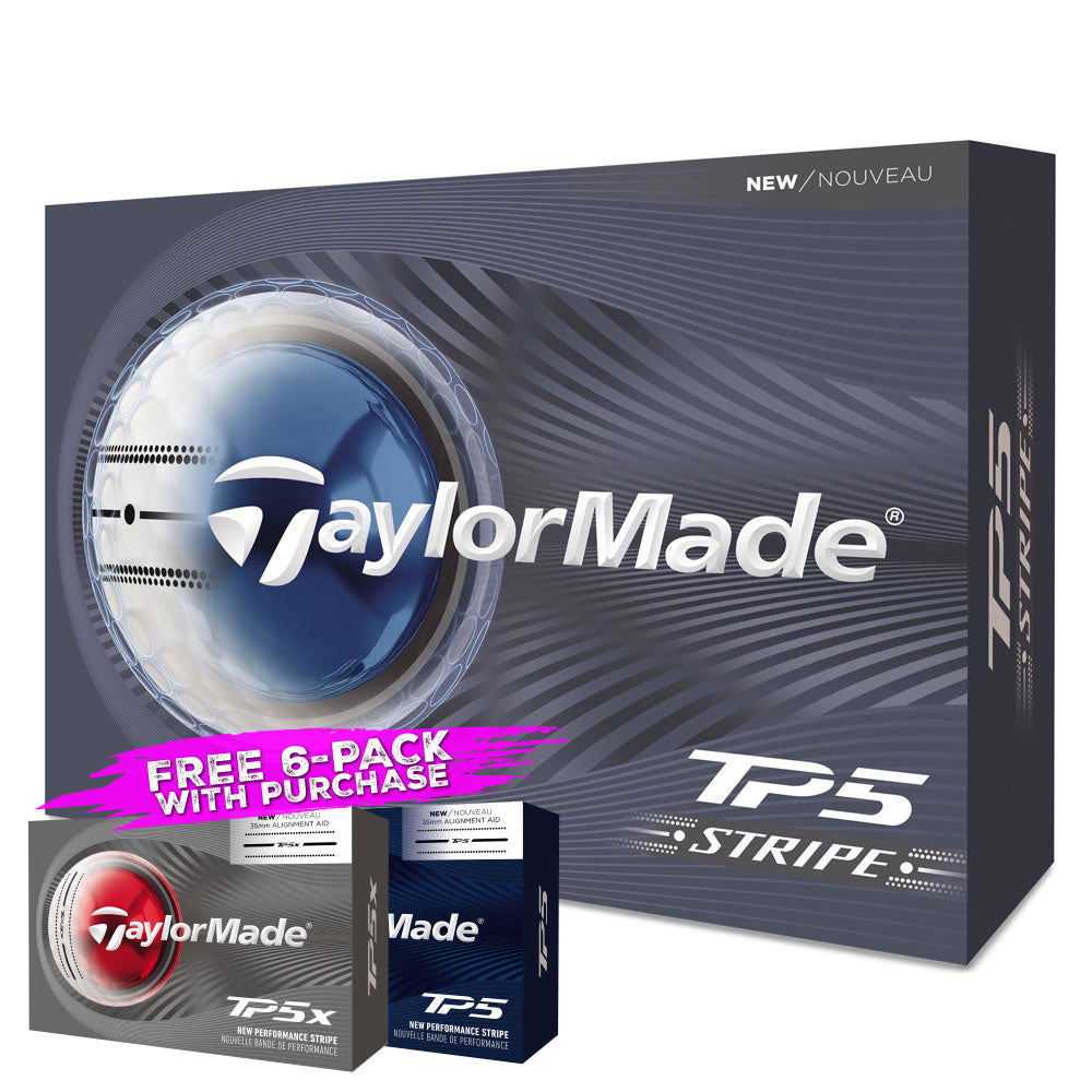 TaylorMade TM26 TP5 Stripe Golf Balls - Dozen