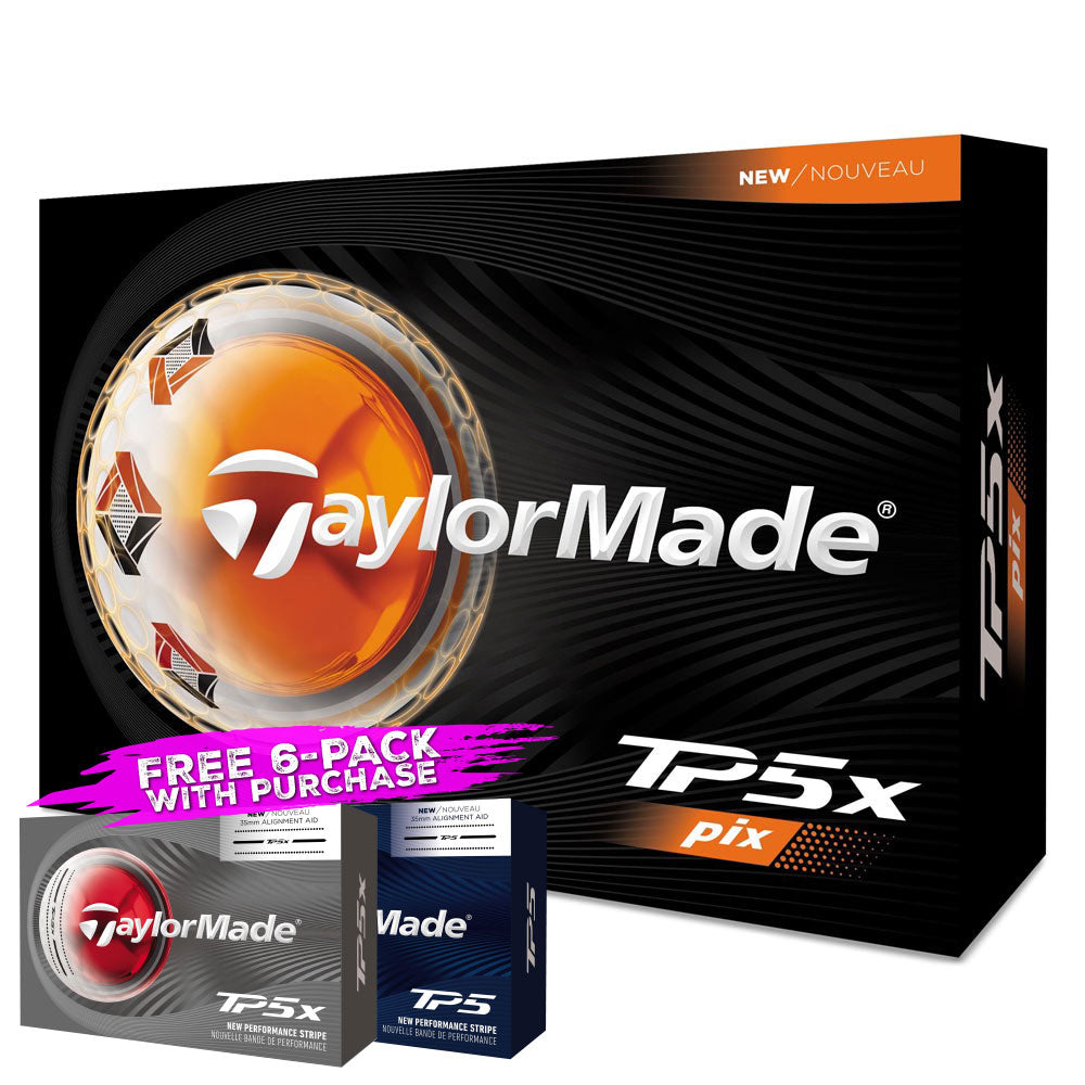 TaylorMade TM26 TP5x Pix Golf Balls -Dozen