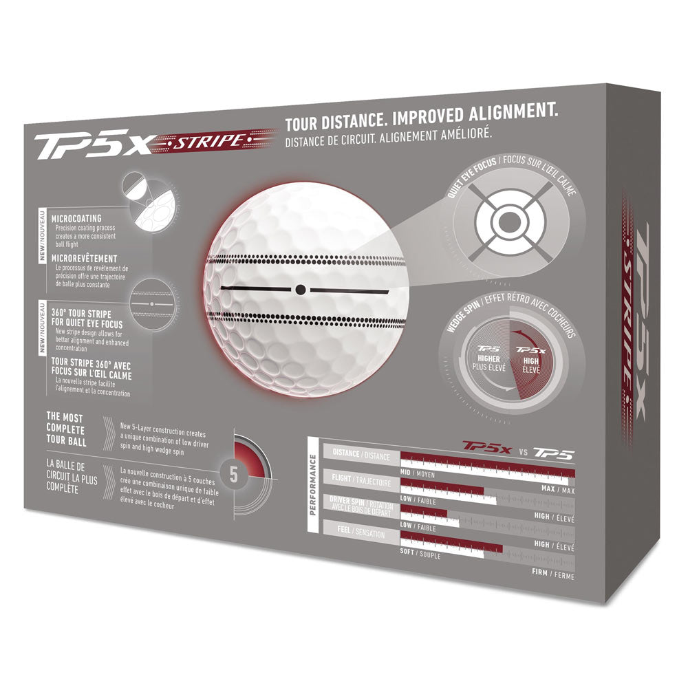 TaylorMade TM26 TP5x Stripe Golf Balls - Dozen
