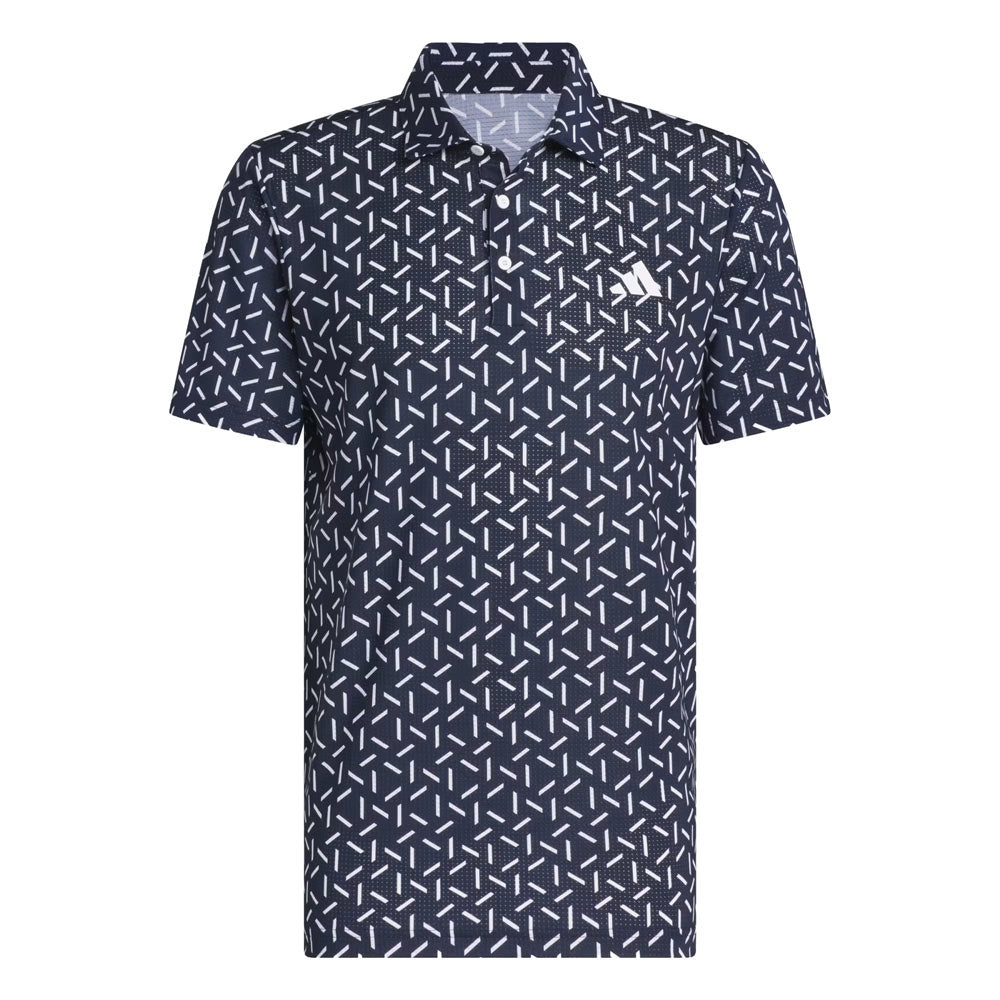adidas Mens Ultimate365 Mesh Print Climacool Polo