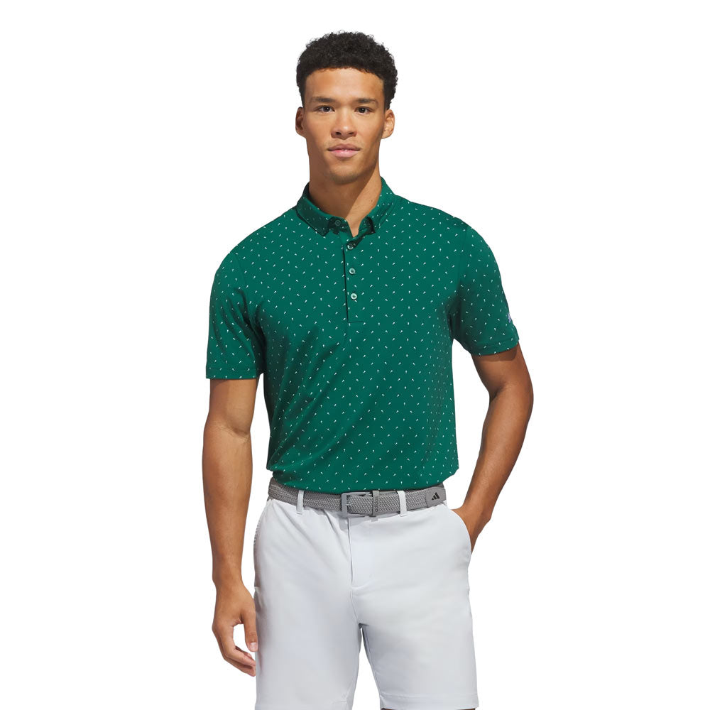 adidas Mens Ultimate365 Micro Print Polo