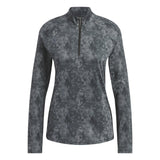 adidas Ladies Essentials Long Sleeve Printed Mock Polo