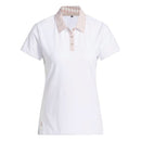 adidas Ladies Ultimate365 Gingham Short Sleeve Polo Shirt