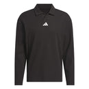 adidas Mens Beyond Long Sleeve Loose Fit Polo Shirt
