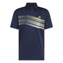 adidas Mens Ultimate365 Chest Striped Polo