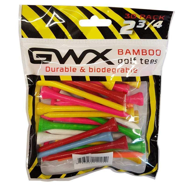 GWX Bamboo Golf Tees - Mixed Neon