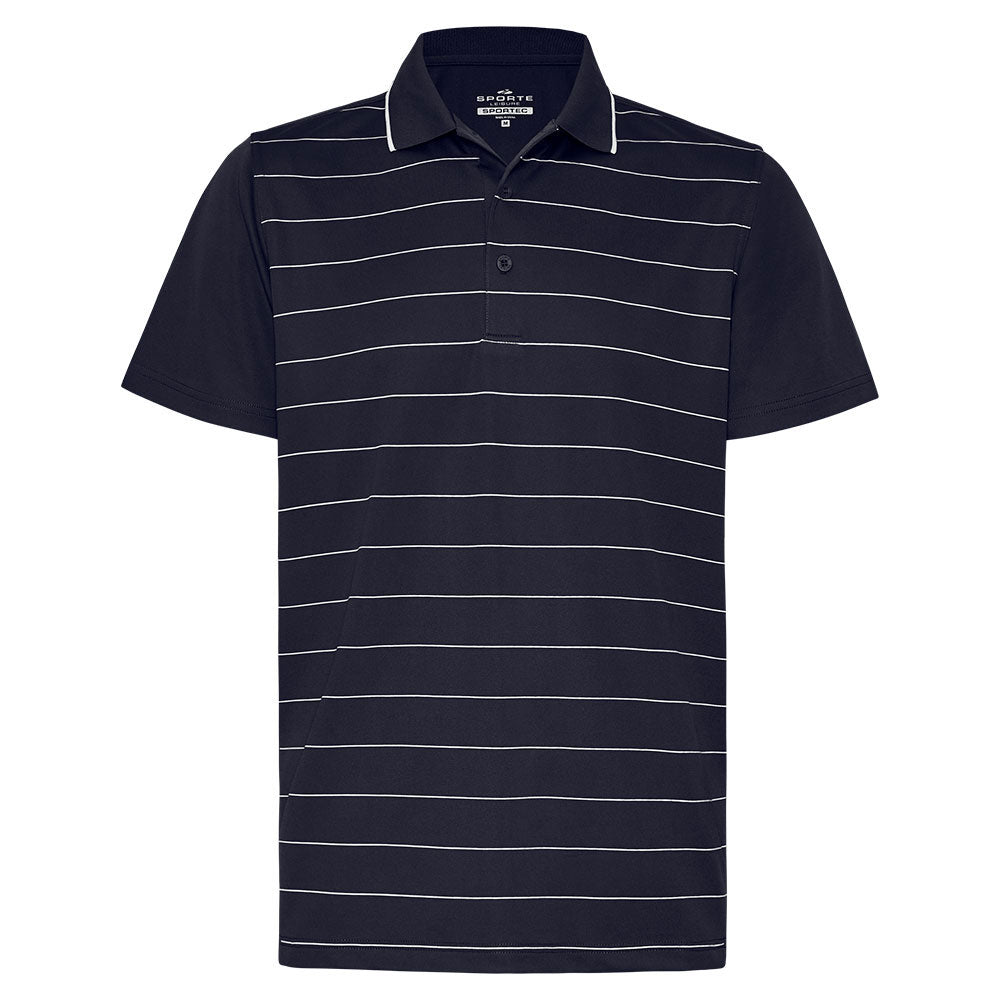 Sporte Leisure Mens Viva Stripe Panel Polo