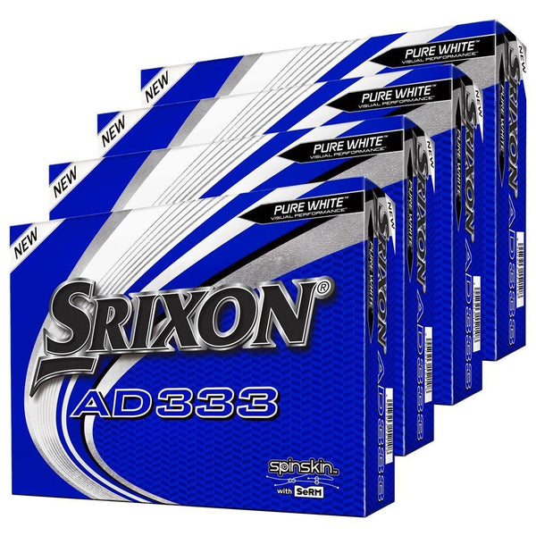 Srixon AD333 Pure White Golf Balls V9 - 4 Dozen