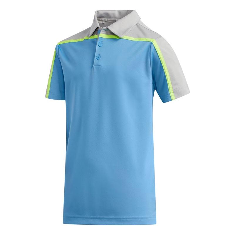adidas Junior Heathered Colourblock Polo Shirt