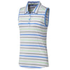 adidas Ladies Ultimate Stripe Sleeveless Polo