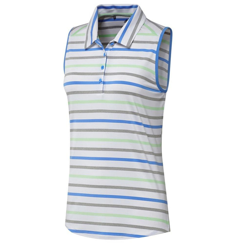 adidas Ladies Ultimate Stripe Sleeveless Polo