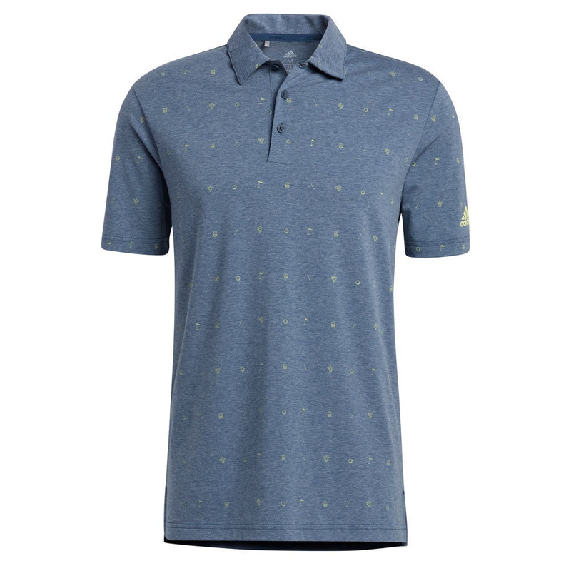 adidas Mens Allover Print Polo