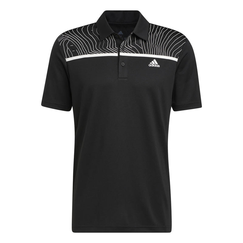 adidas Mens Chest Print Polo