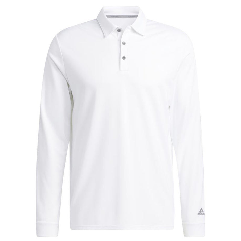 adidas Mens  Primegreen UPF Long Sleeve Polo Shirt
